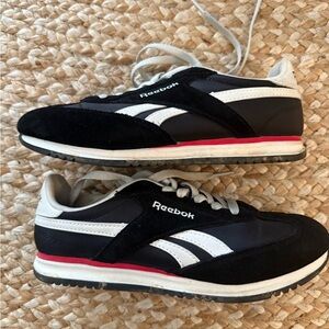 Reebok Black, White & Red Retro Running Sneakers